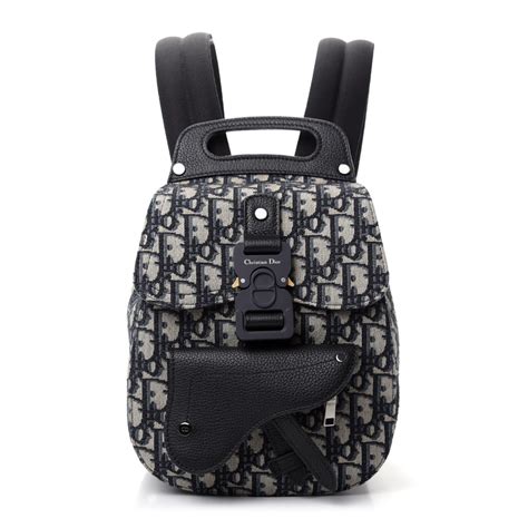 dior oblique jacquard backpack|dior saddle pouch with chain.